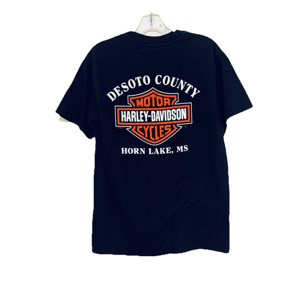 Vintage 1999 Harley Davidson Motorcycles Desoto Horn Lake MS Shirt Men's M USA